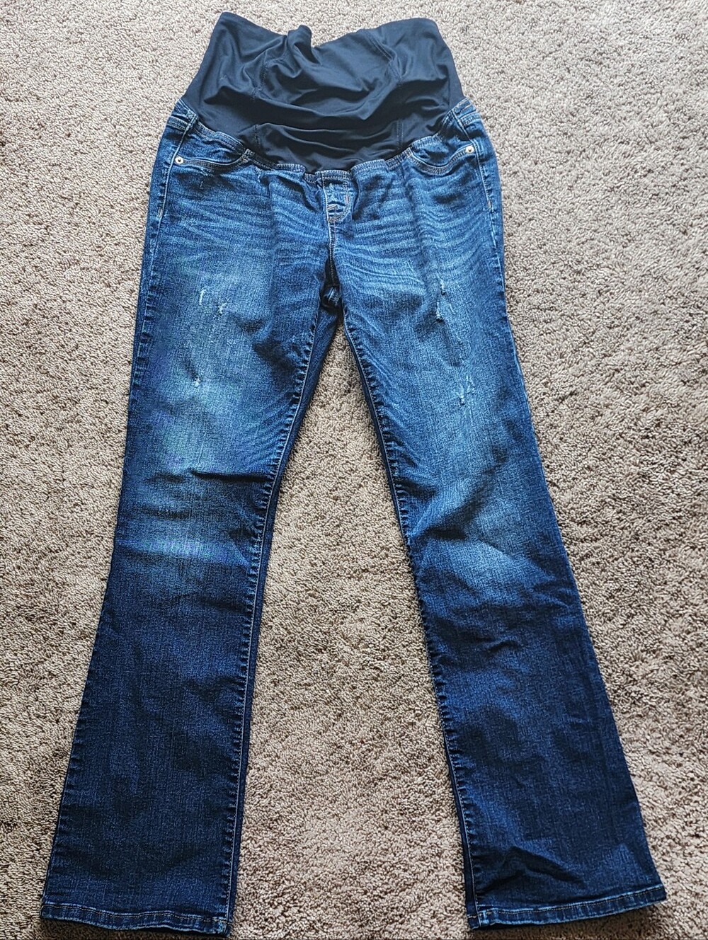 Women's Maternity Size 8 Isabel Maternity Skinny Bootcut Jeans, Distressed